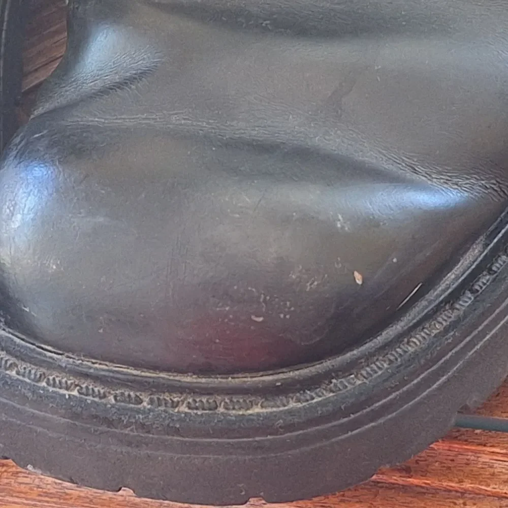 BED STU Mens Size 9 Black Chunky Heel Leather Oxford Gothic Emo Punk Shoes